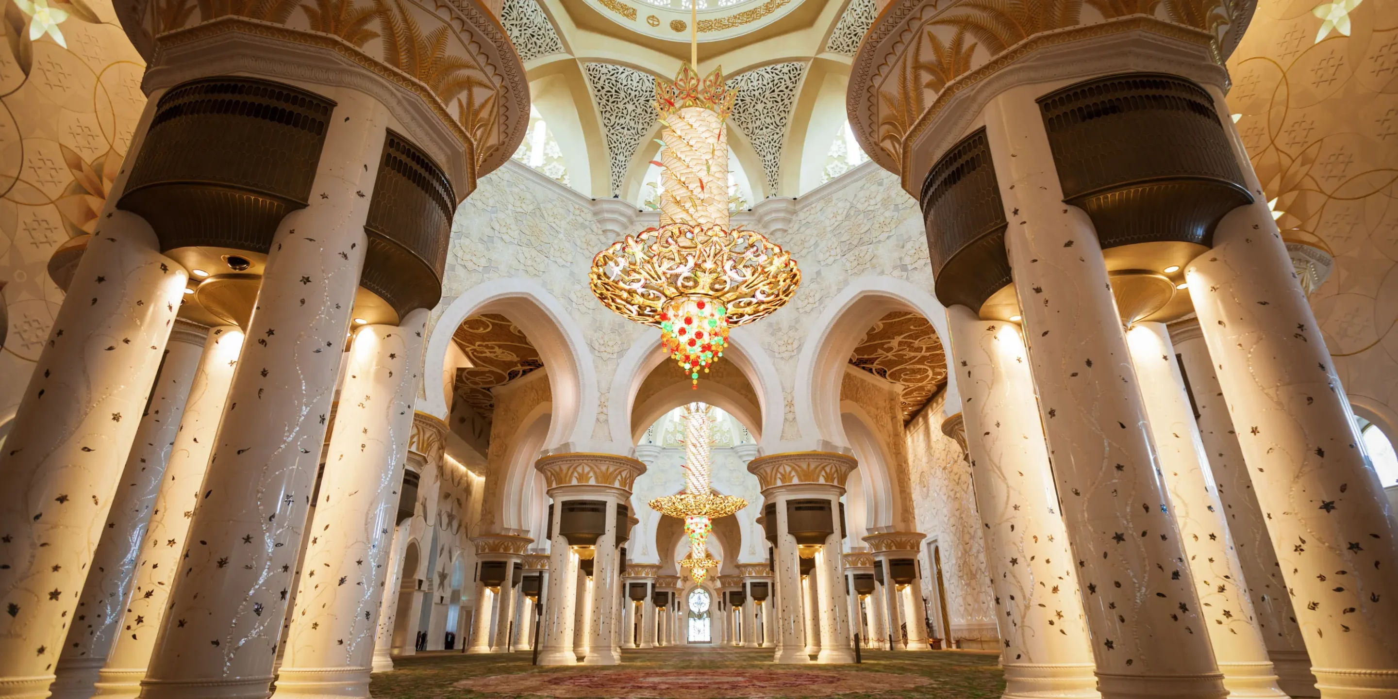 Den fantastisk flotte Sheikh Zayed moske i Abu Dhabi