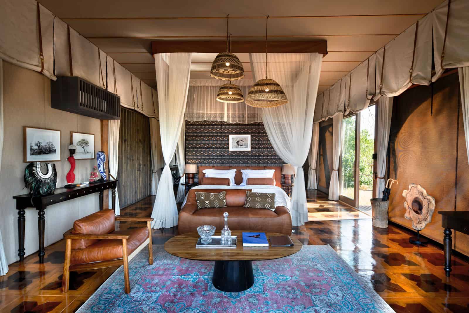 Suite på Atzaró Okavango Camp i Botswana, Afrika
