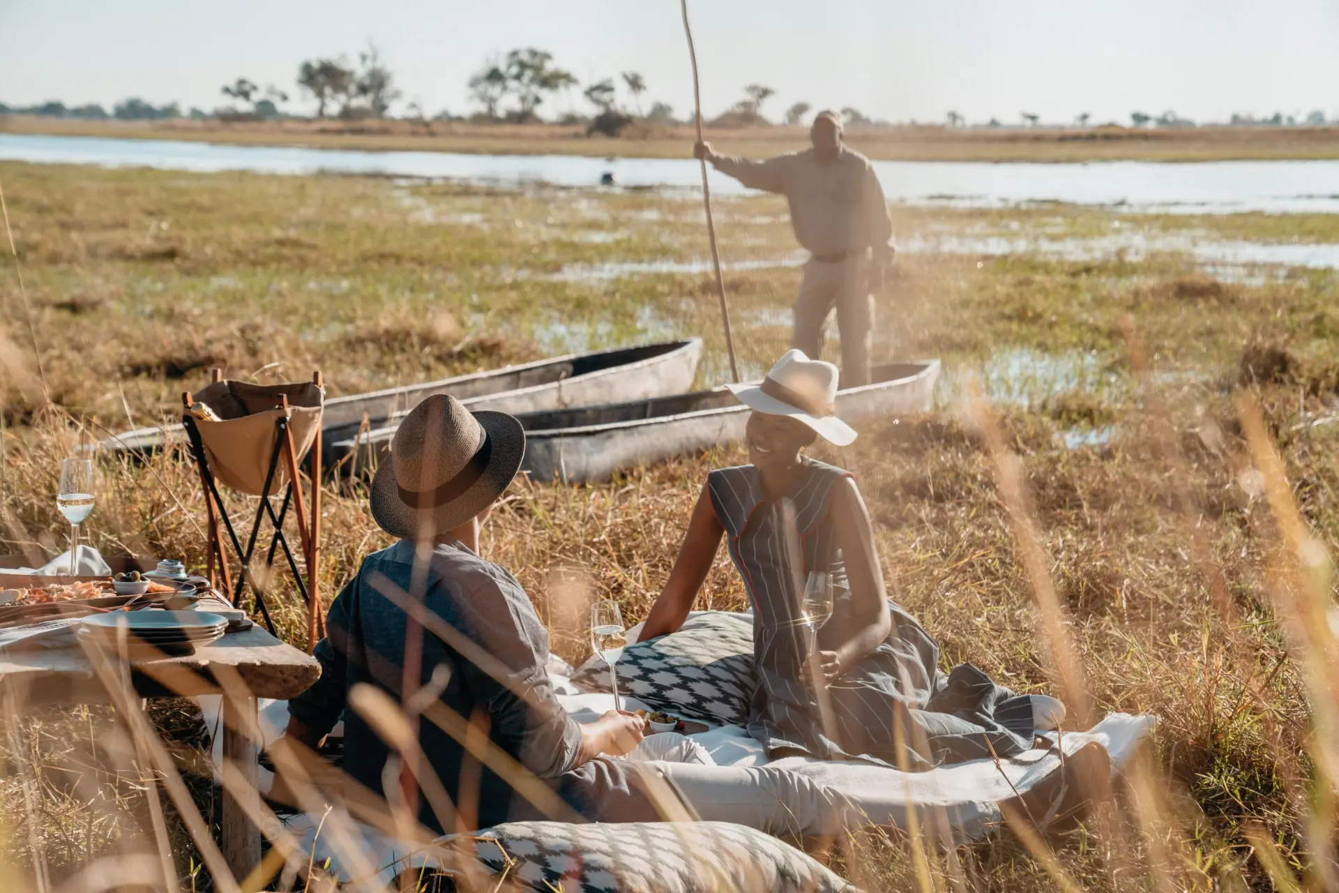 Picnic ved Savute Elephant Lodge, A Belmond Safari, Botswana i Afrika