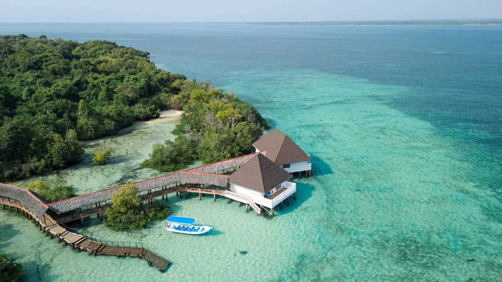 Overwater Suites på Chale Island Resort, Kenya, Afrika
