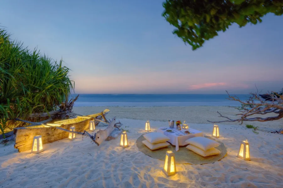 Romantisk middag for to på Chale Island Resort, Kenya, Afrika