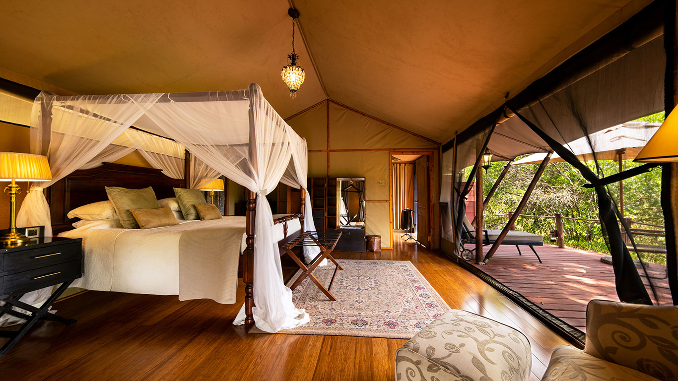 Luksustelt på Elewana Sand River, Kenya, Afrika