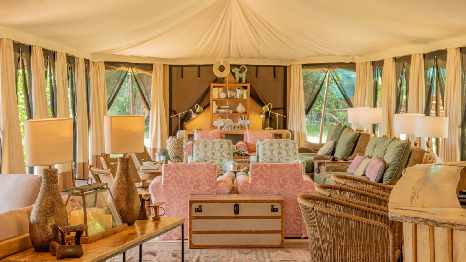 Lounge på Little Governors' Camp, Kenya, Afrika