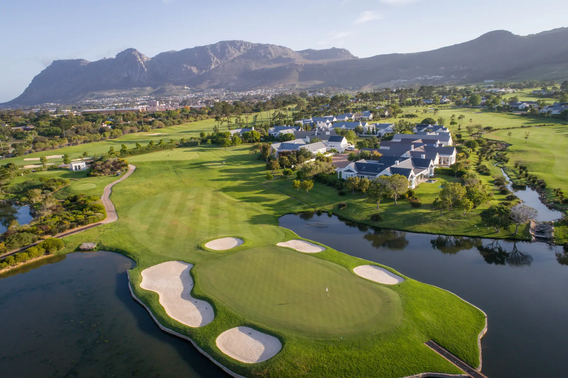 Hul nr. 7 på golfbanen på Steenberg Hotel & Spa, Cape Town, Sydafrika