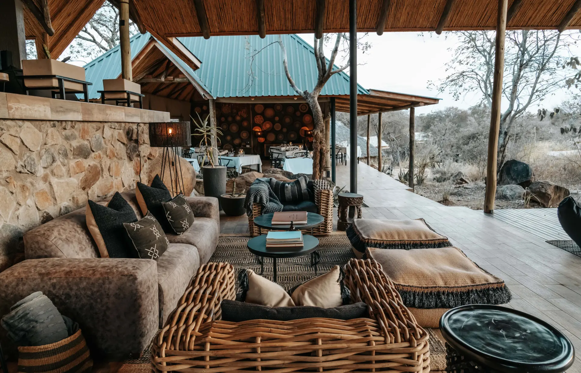 Lounge og restaurant på Nimali Tarangire i Tanzania, Afrika