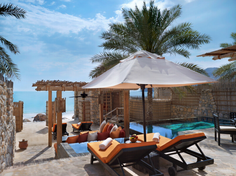Pool Villa Beachfront på Six Senses Zighy Bay, Oman