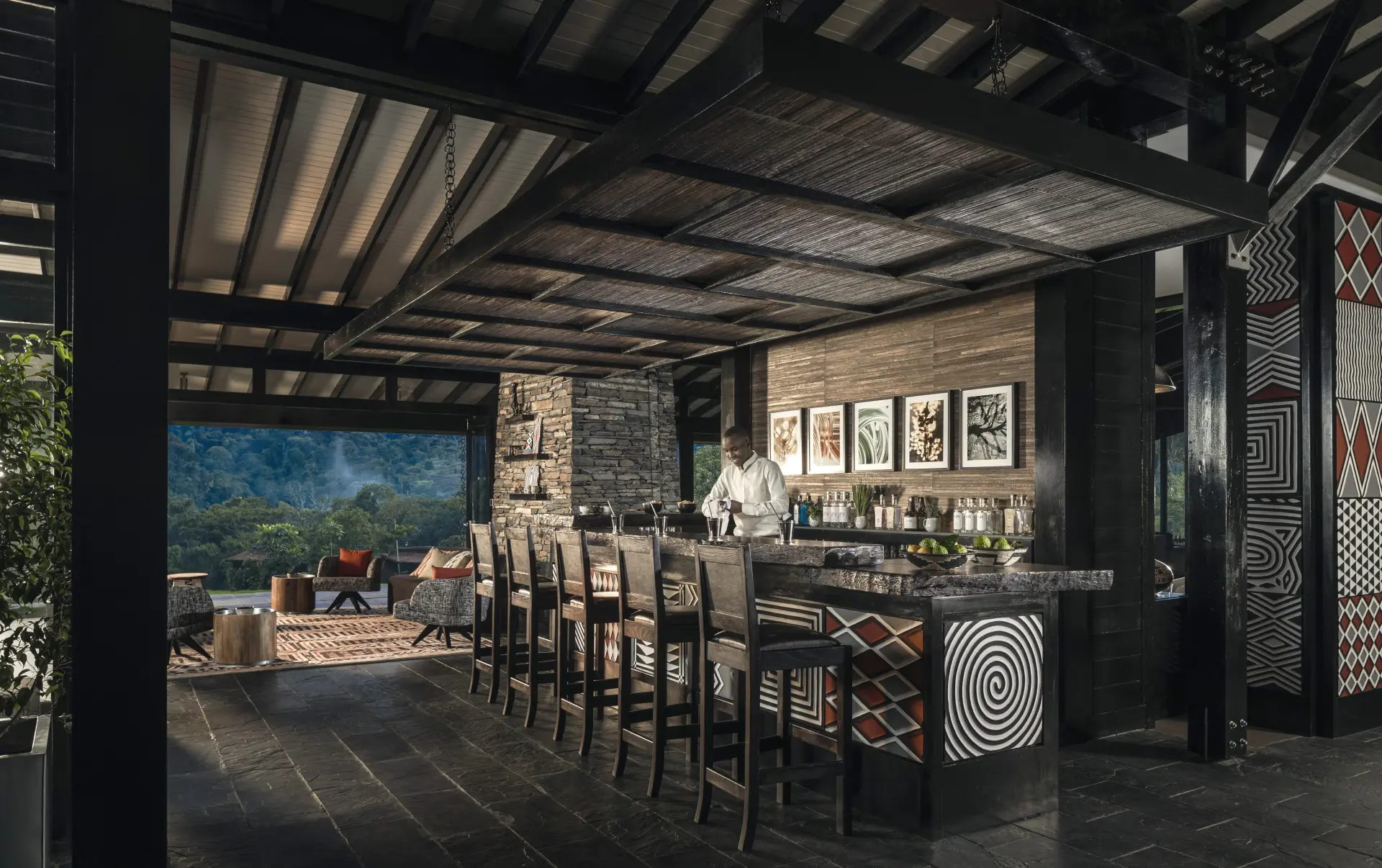 Baren på One&Only Nyungwe House i Rwanda, Afrika