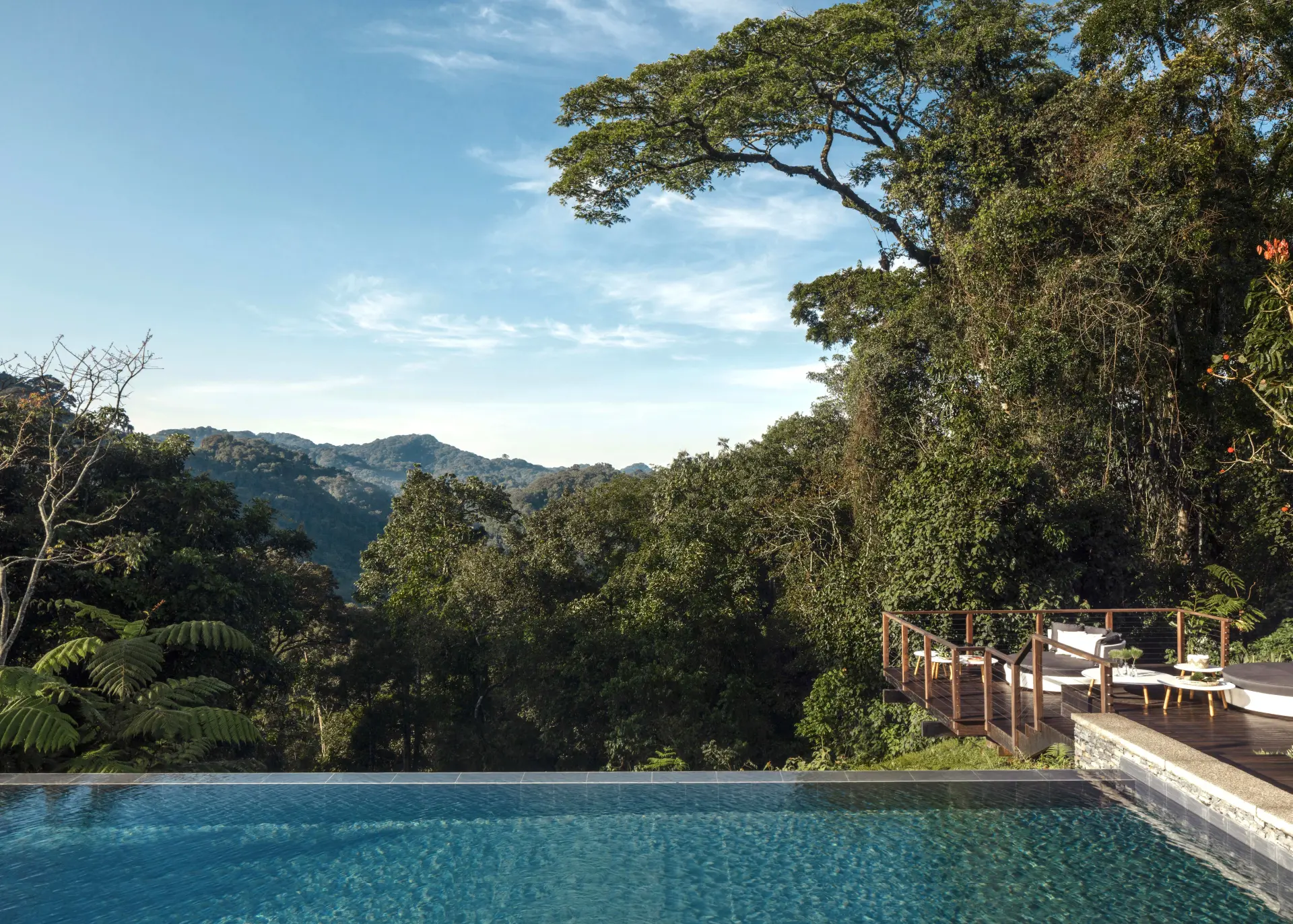 Wellness pool på One&Only Nyungwe House i Rwanda, Afrika