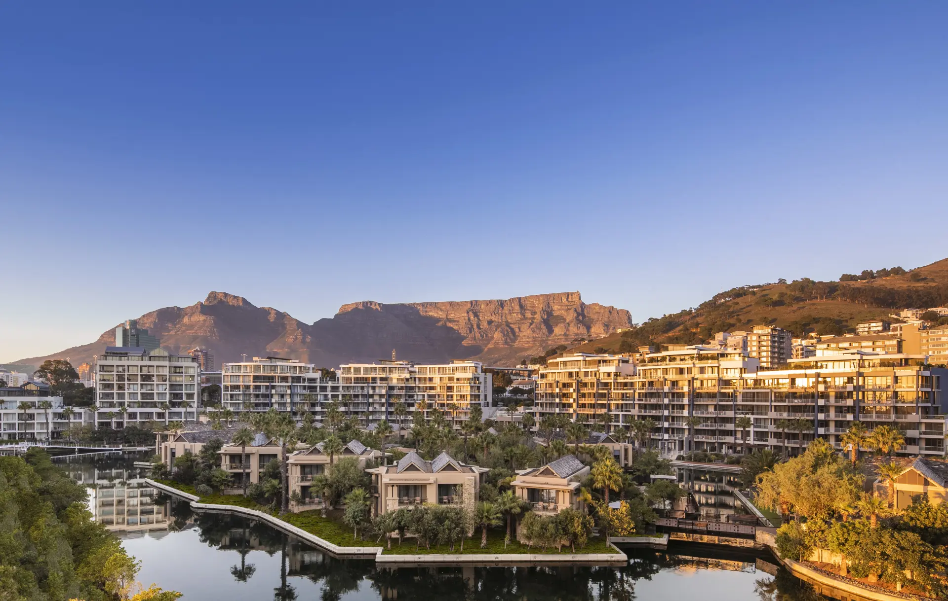 Solnedgang over One&Only Cape Town, Sydafrika