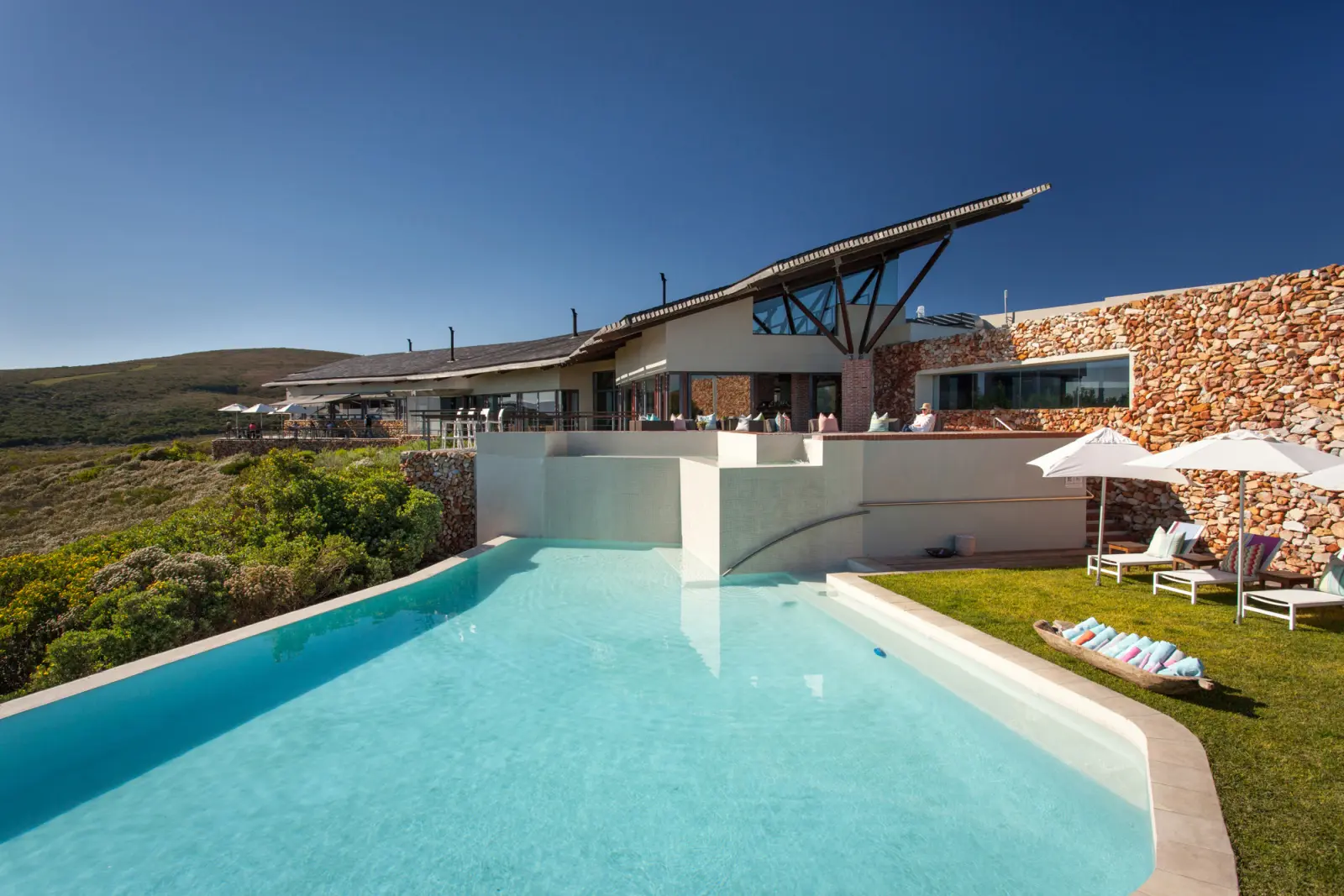 Poolen på Forest Lodge, Grootbos Nature Reserve, Sydafrika