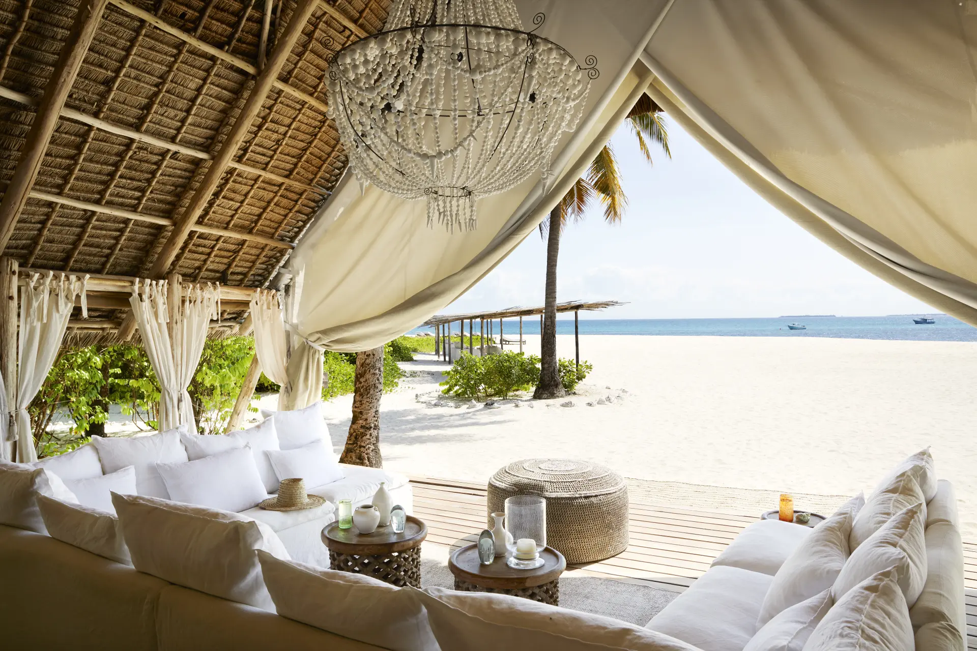 Vidunderlig udsigt fra loungeområde på Laba Fanjove Island, Tanzania