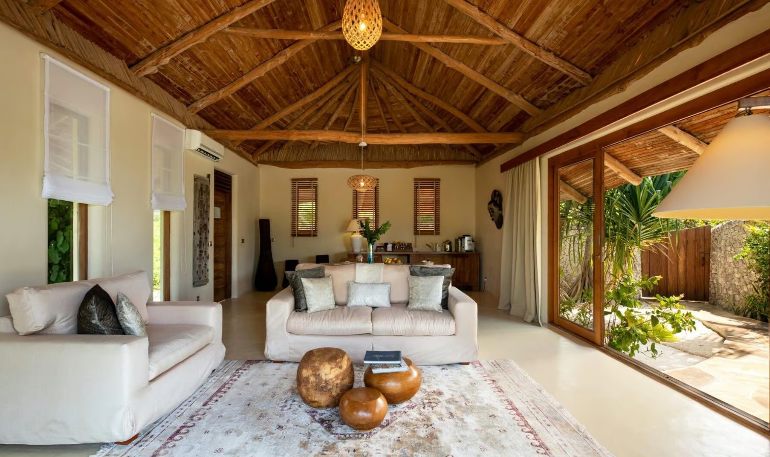 Stue i villa på White Sand Luxury Villas & Spa, Zanzibar