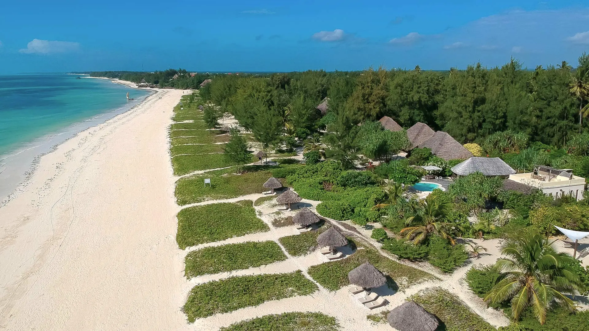 Stranden og villaer på White Sand Luxury Villas & Spa, Zanzibar