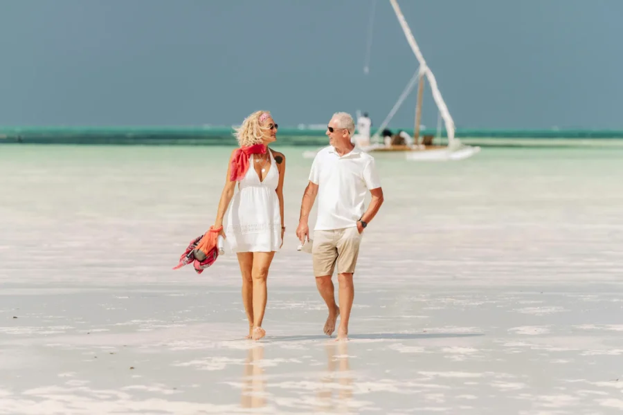 Et par retur fra en bådtur på Zanzibar