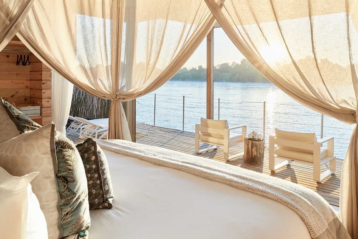 Udsigt fra Starbed Treehouse Suite, Victoria Falls River Lodge, Zimbabwe