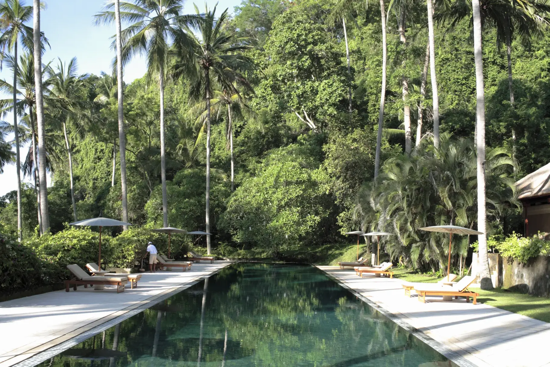 Beach Club Pool på Amankila på Bali