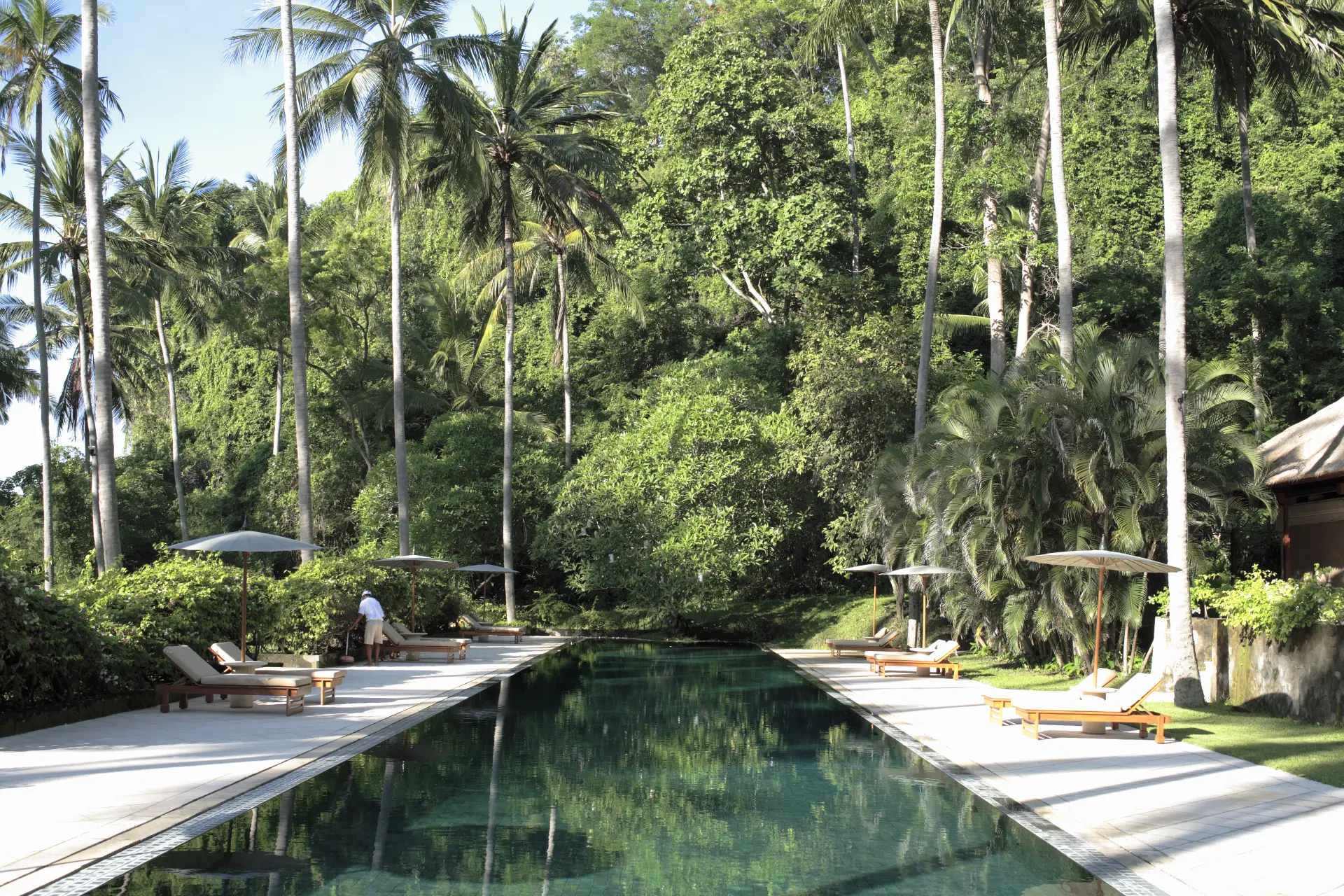 Beach Club Pool på Amankila på Bali