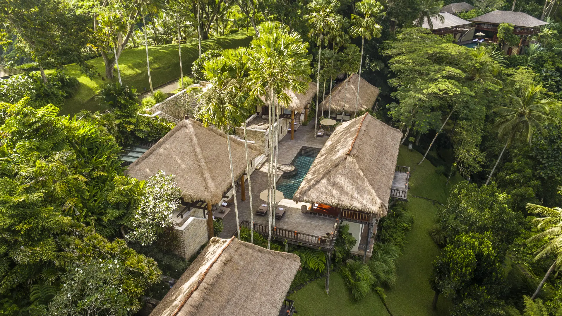 Billede af hotellet oppefra af Como Shambala på Bali