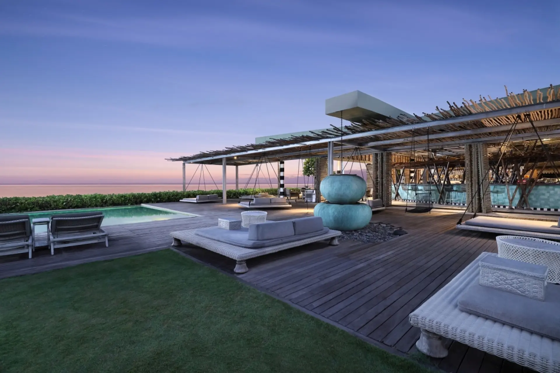 Terrasse på Como Uma Canggu på Bali