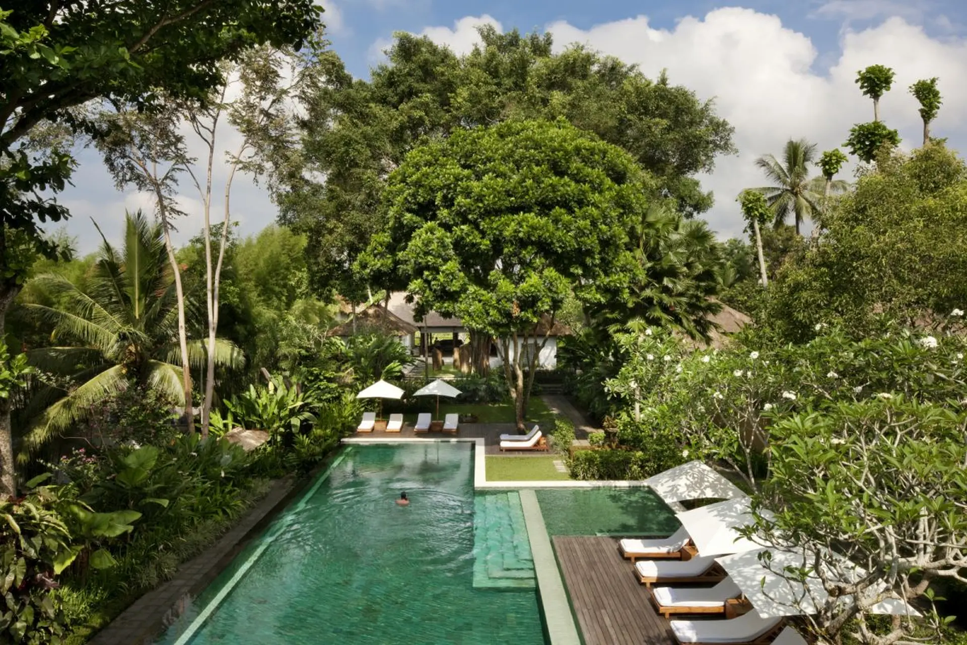 Poolen på COMO Uma Ubud på Bali