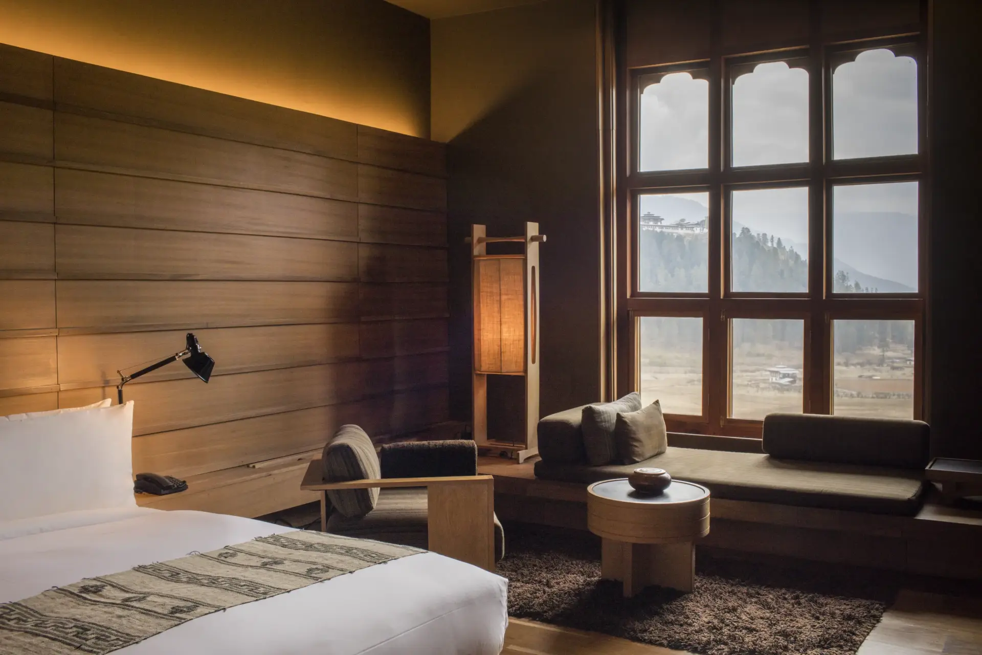 Soveværelset i en Suite på Amankora Gangtey Lodge i Bhutan