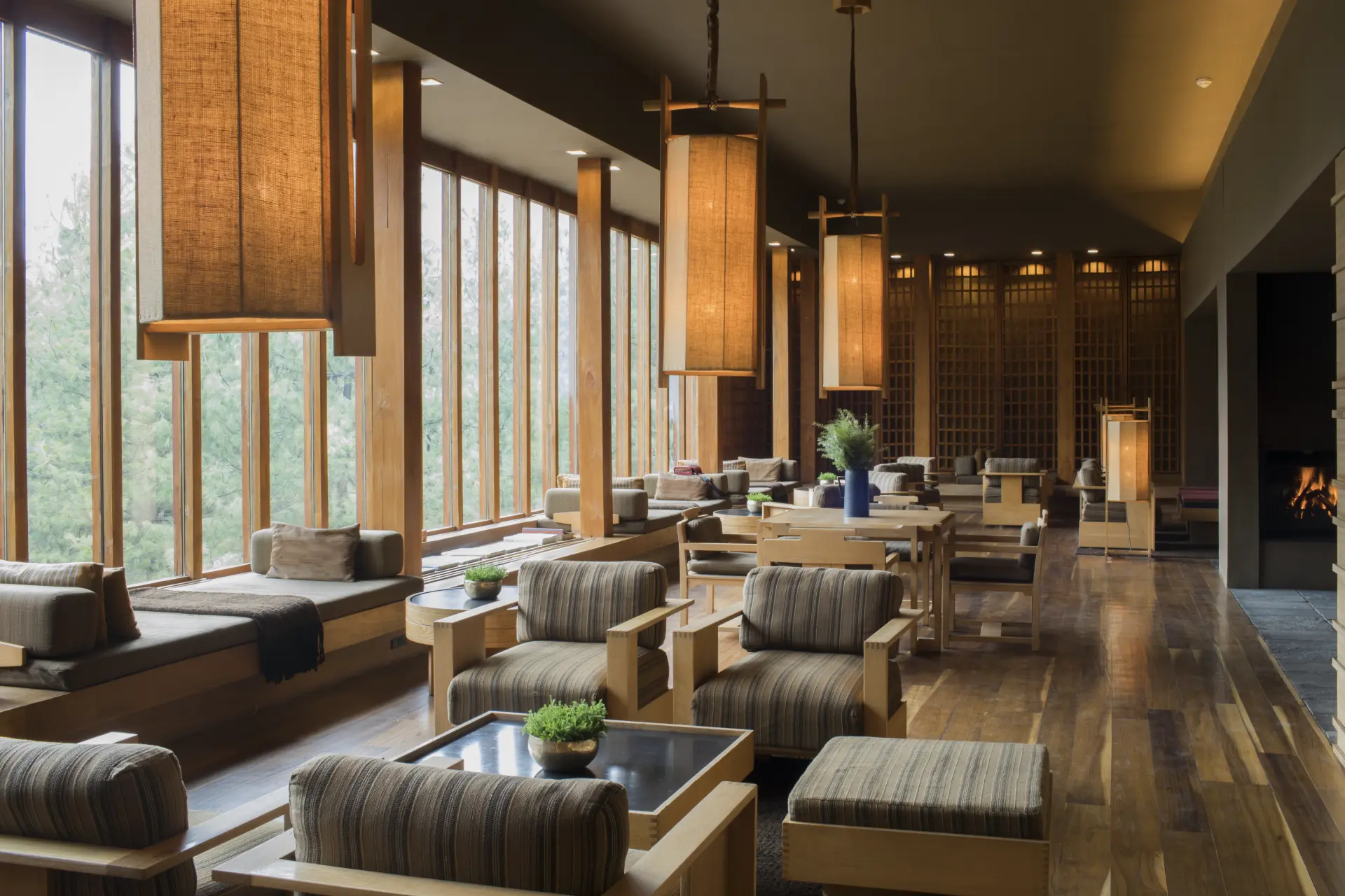 Lounge område på Amankora Paro Lodge, Bhutan