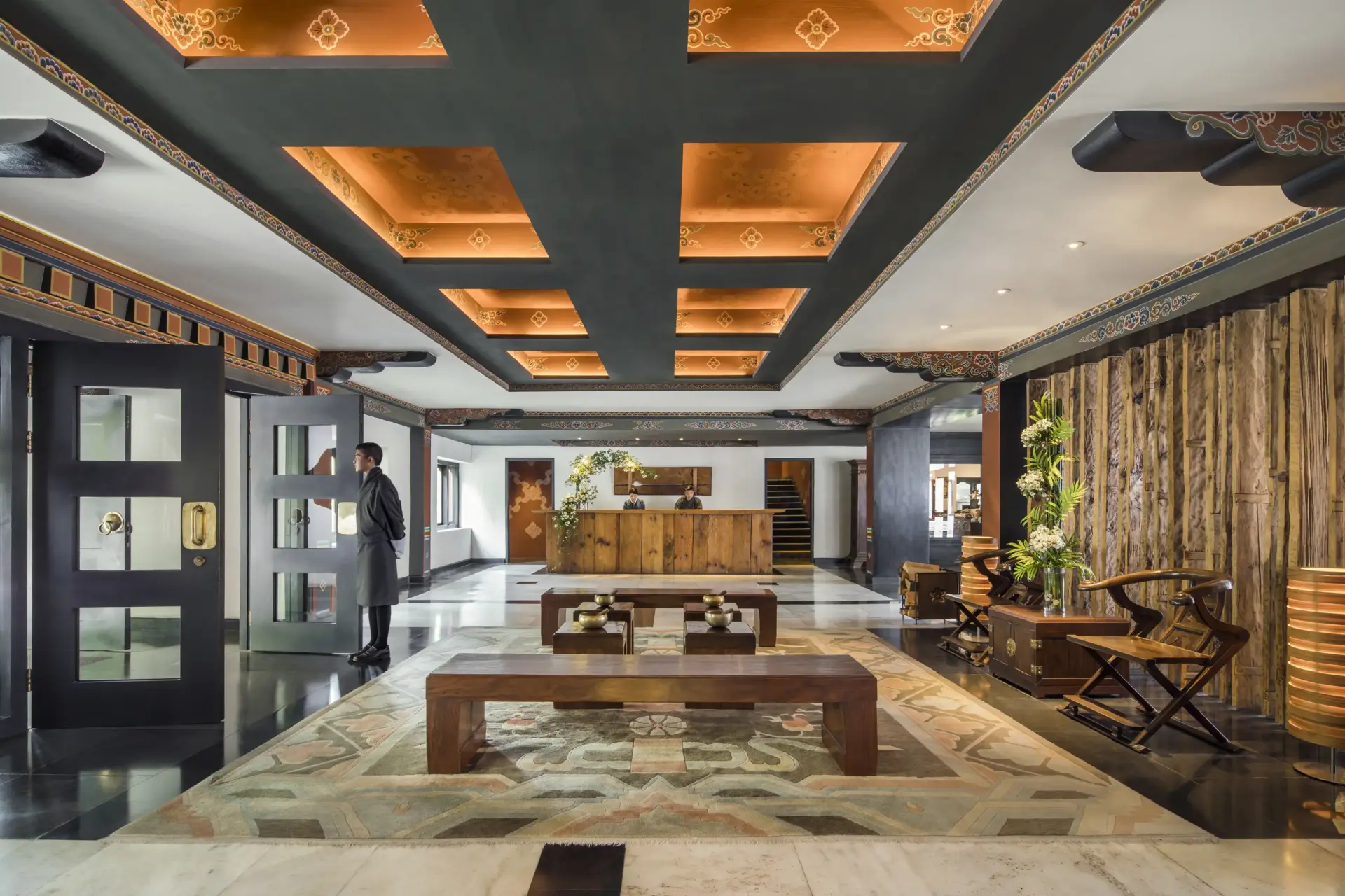 Receptionen på COMO Uma Paro, Bhutan