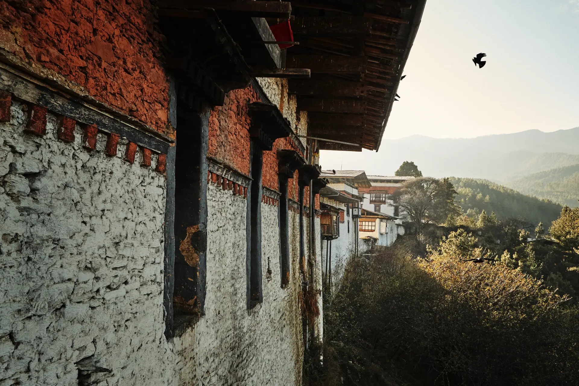 Fæstningen Jakar Dzong nær Six Senses Bumthang, Bhutan