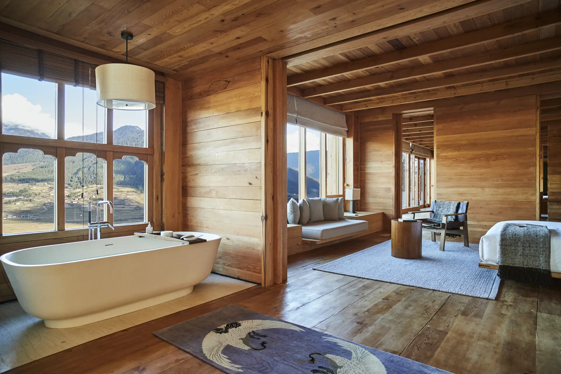 Badeværelset i en Two Bedroom Villa på Six Senses Gangtey, Bhutan