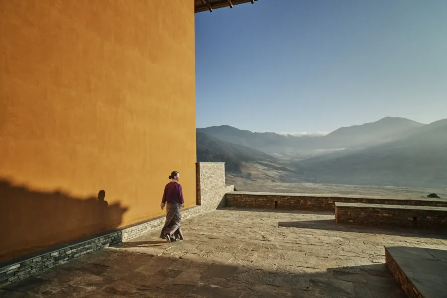 Udsigten fra Six Senses Gangtey, Bhutan