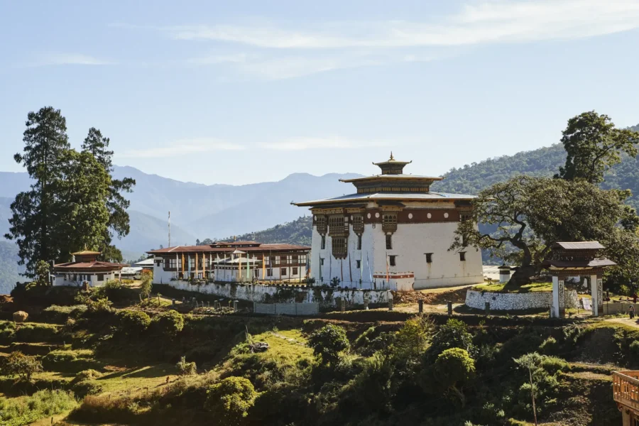 Punakha Chorten Ningpo klostret nær Six Senses Punakha, Bhutan