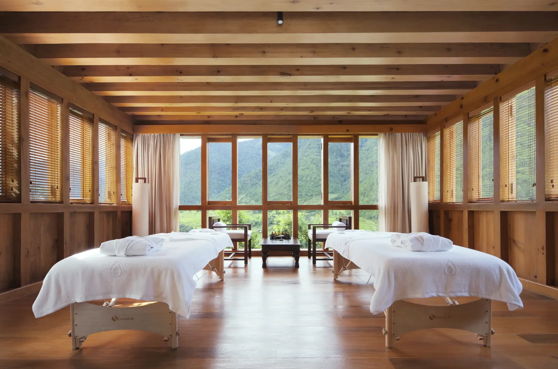 Behandlingsrum i Wellness på COMO Uma Punakha, Bhutan
