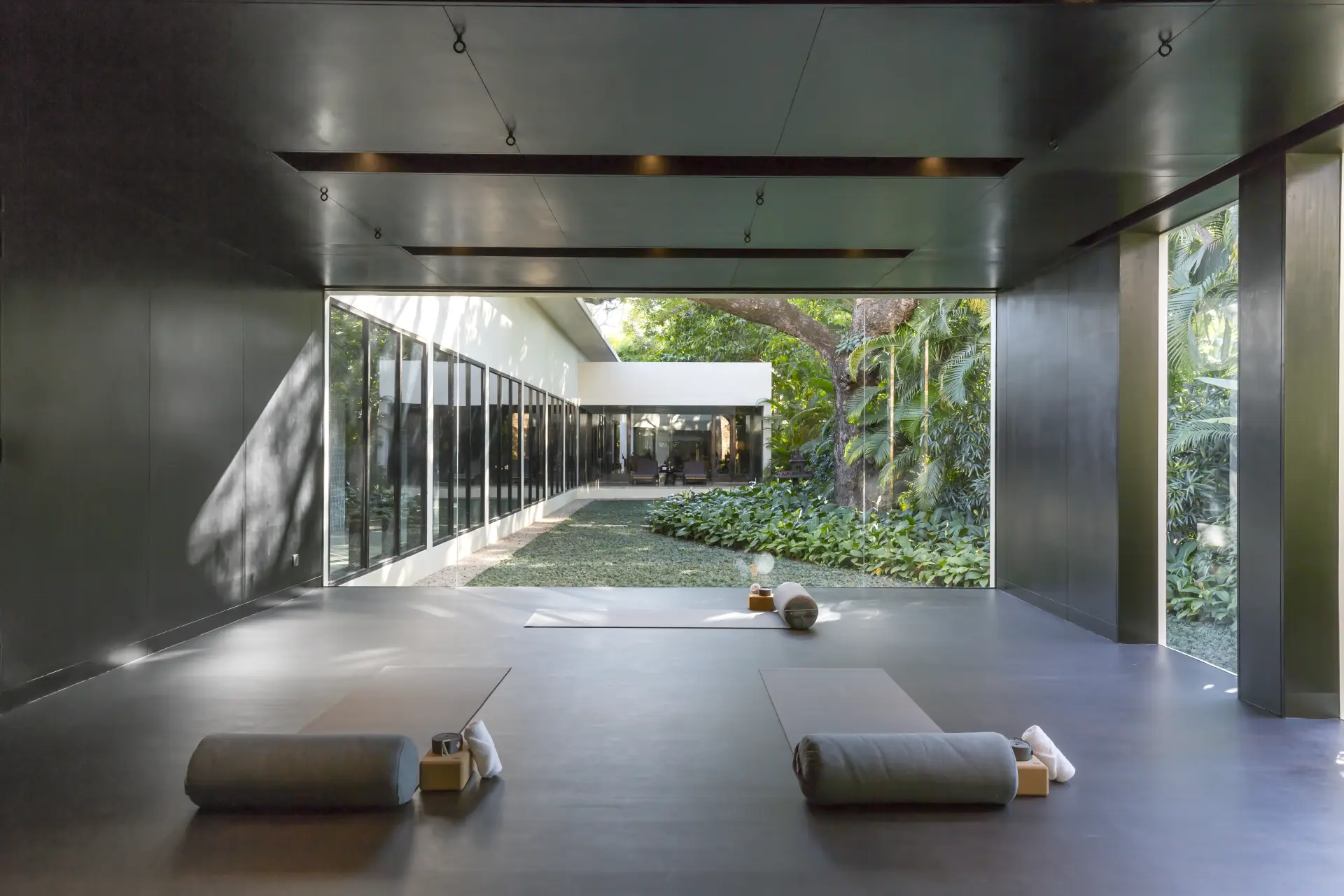 Yoga studio på Amansara resort i Cambodia