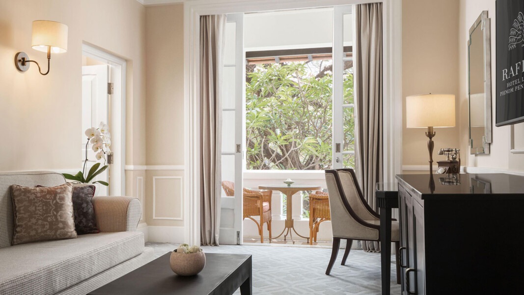 Executive Suite stue på Raffles Le Royal Phnomn Penh i Cambodia