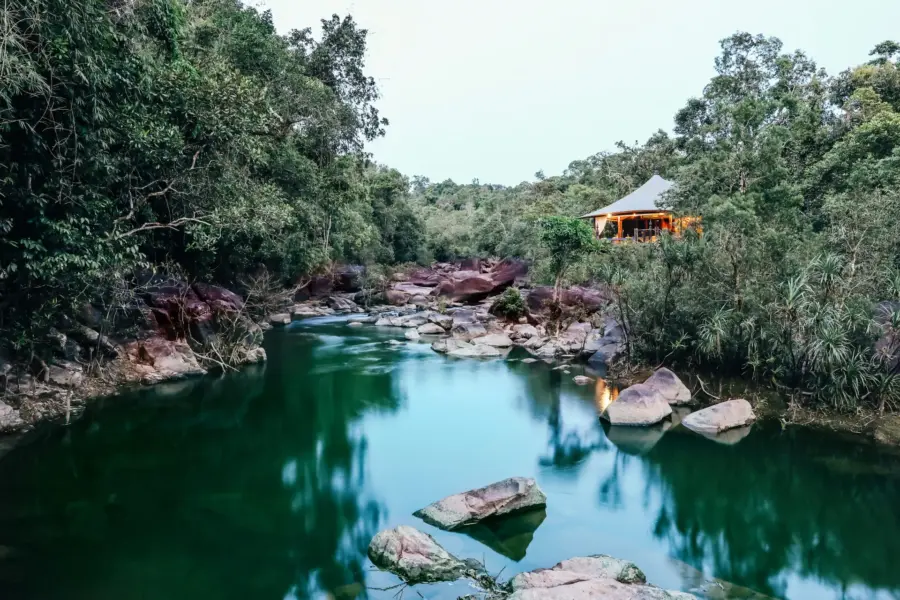 Flod på Shinta mani Wild i Cambodia