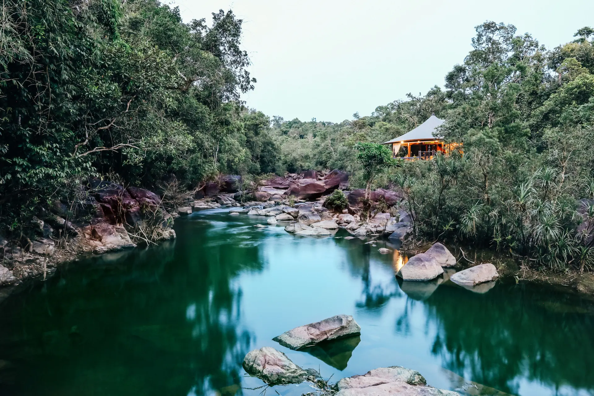 Flod på Shinta mani Wild i Cambodia