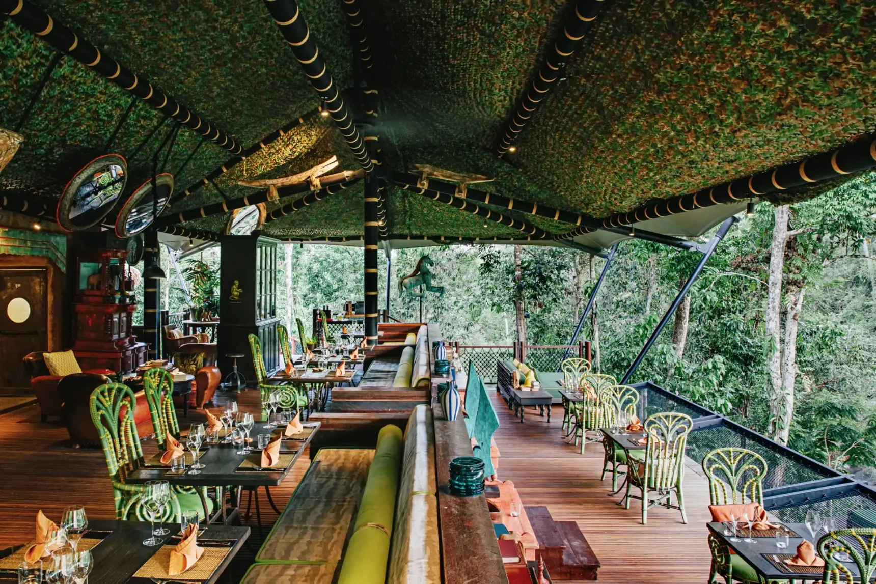 Restaurant på Shinta Mani Wild i Cambodia