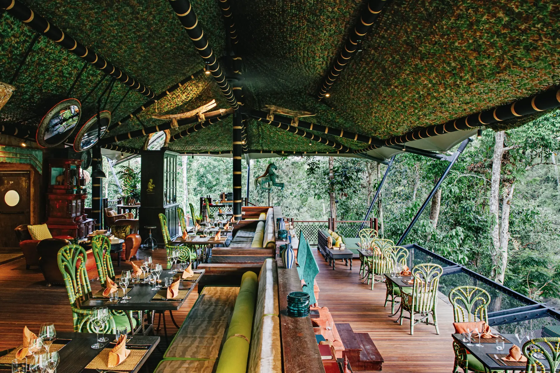 Restaurant på Shinta Mani Wild i Cambodia
