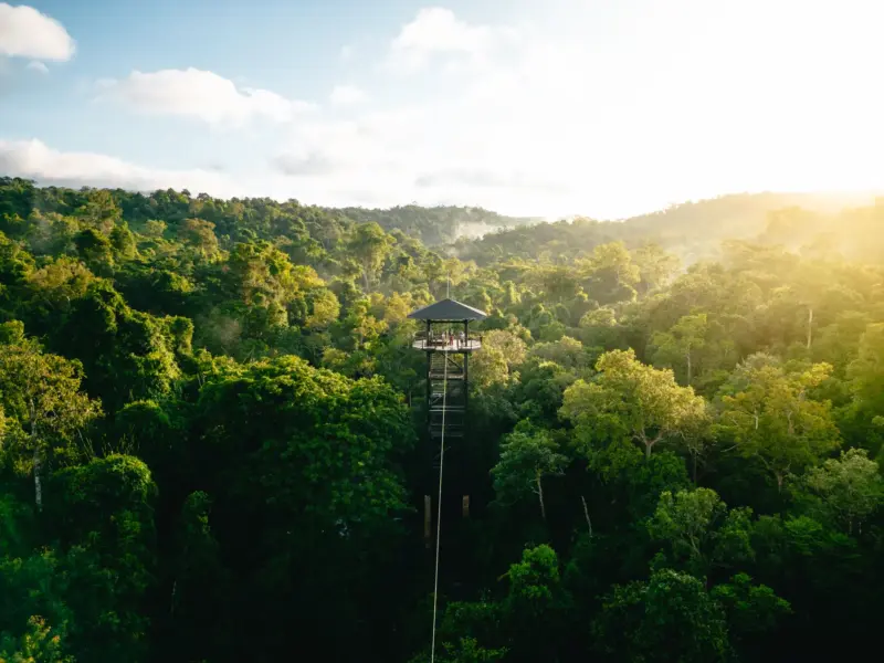 Zipline på Shinta Mani Wild, Cambodia
