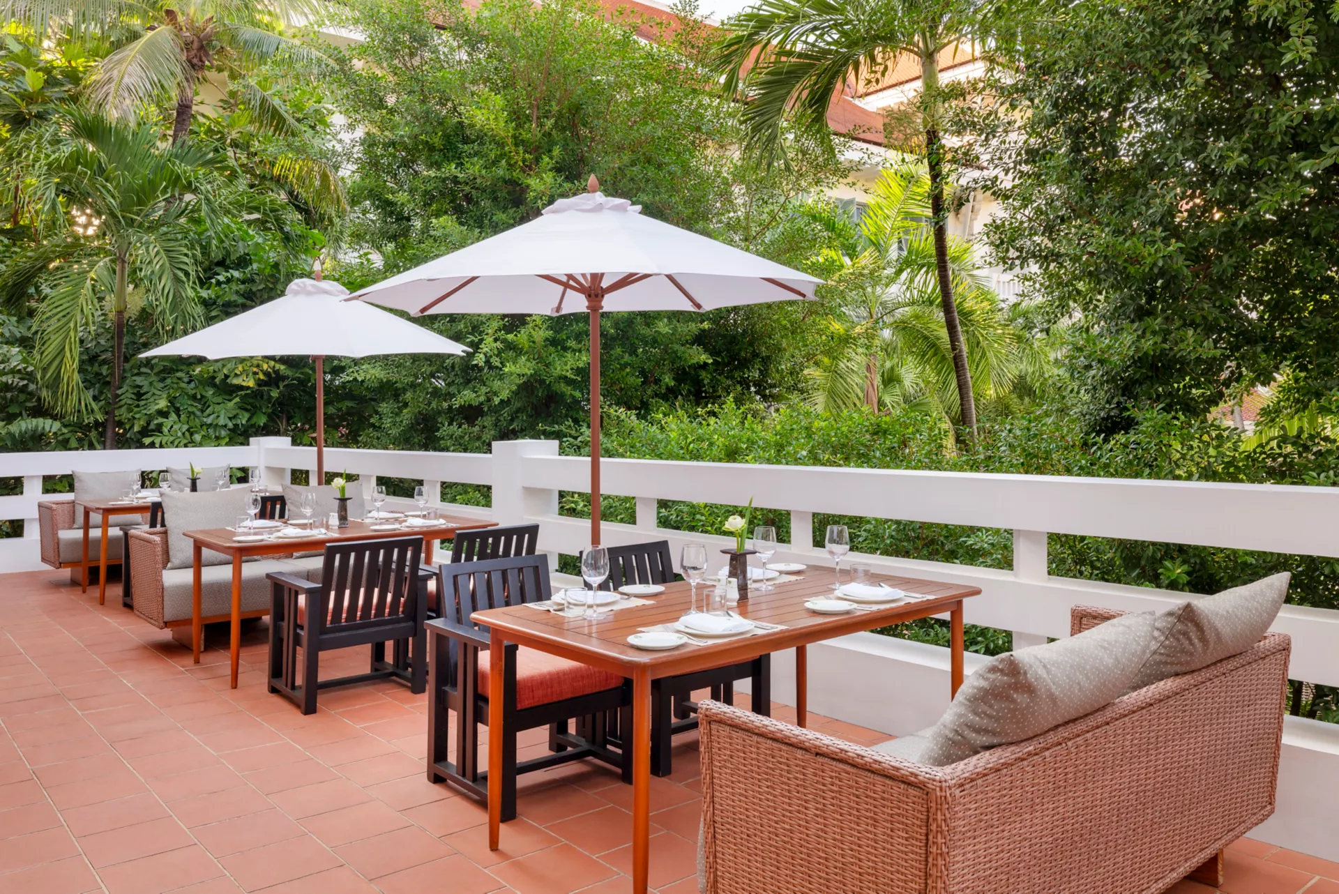 Restaurant på Raffles Grand Hotel Ankor i Cambodia