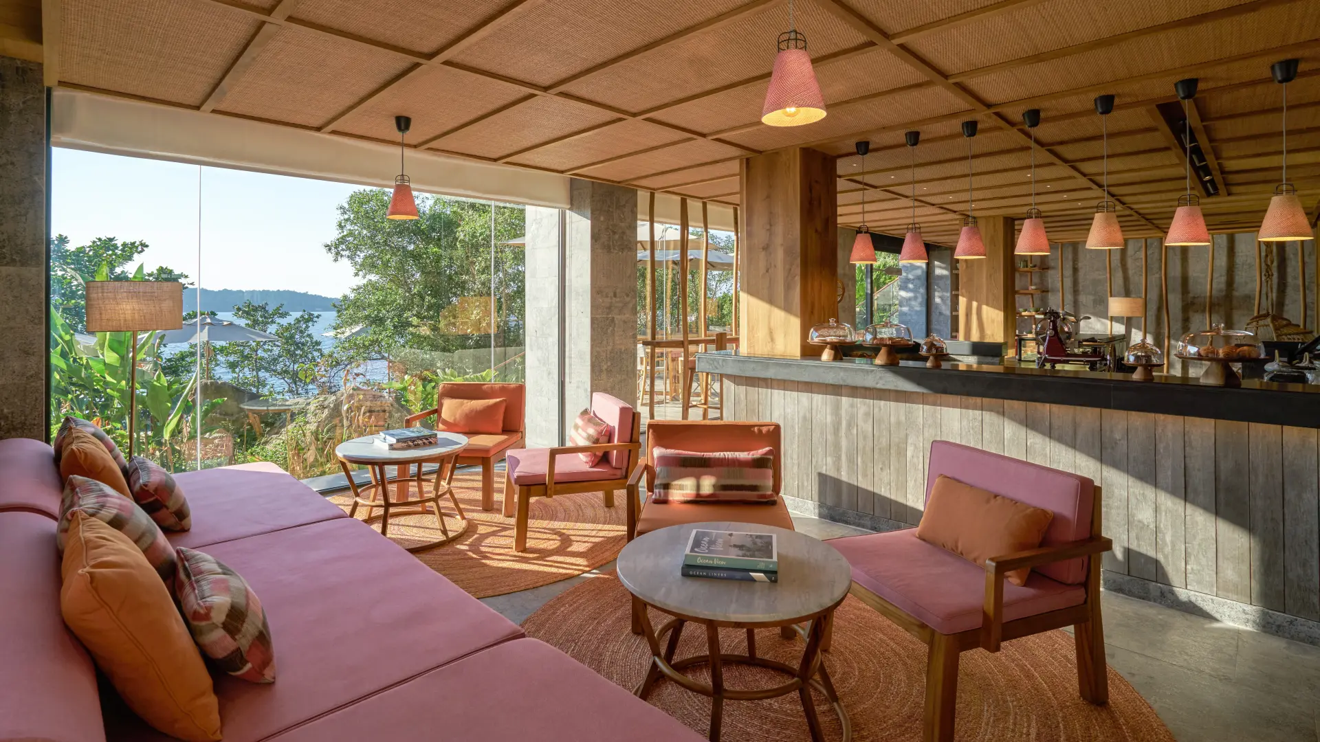 Lounge rum på Six Senses Krabey Island i Cambodia