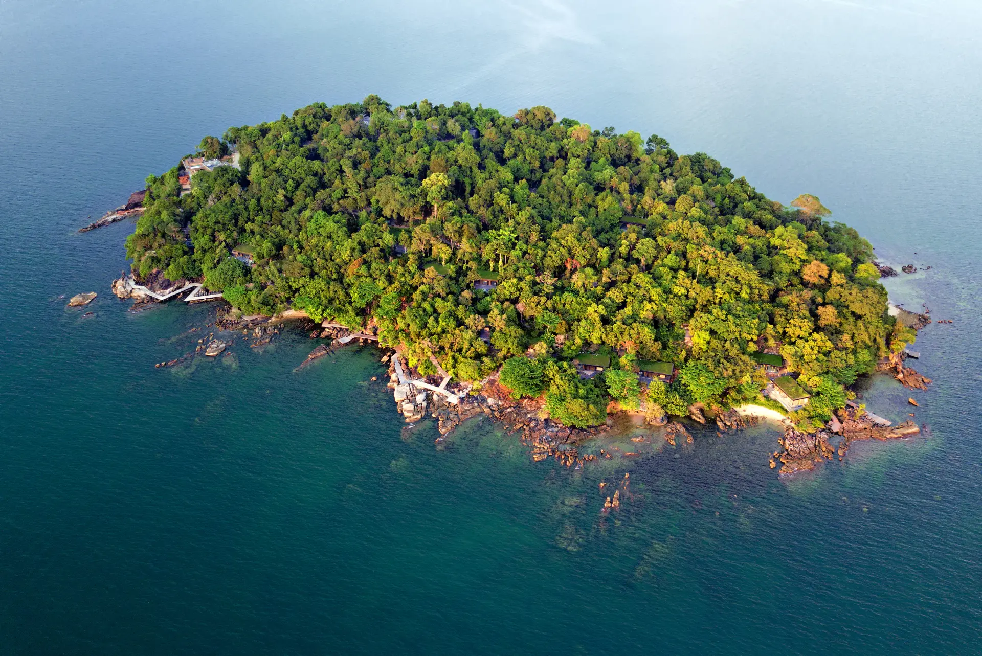 Øen på Six Senses Krabey Island i Cambodia