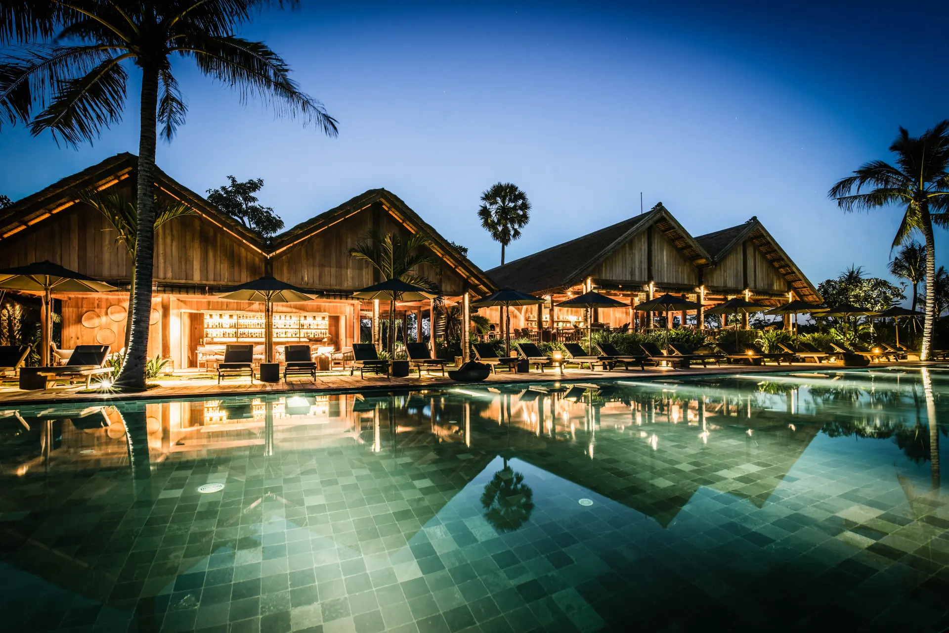 Main Pool på Zannier Phum Baitang i Cambodia