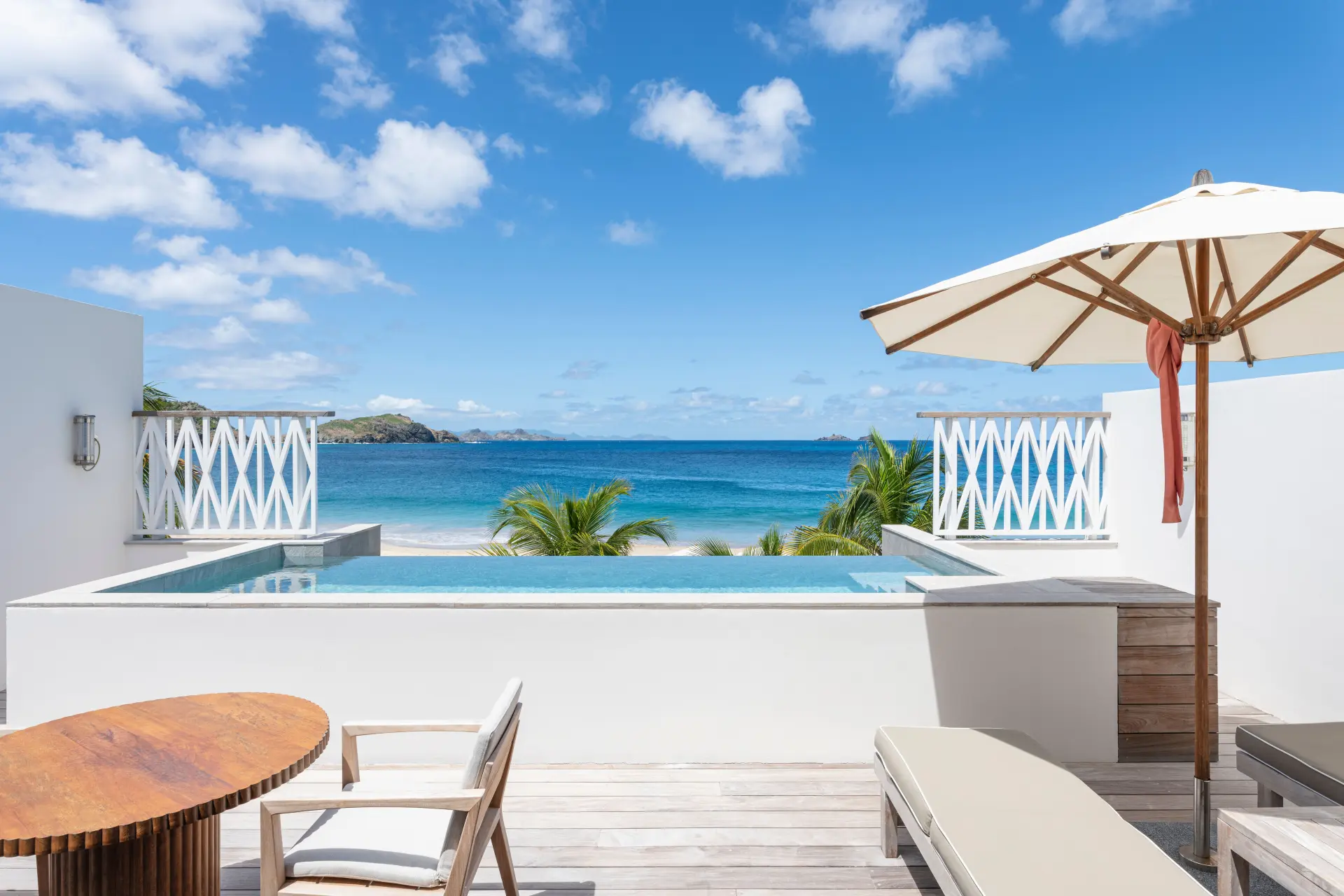 Beach Suite med pool på Cheval Blanc-St Barth, Caribien