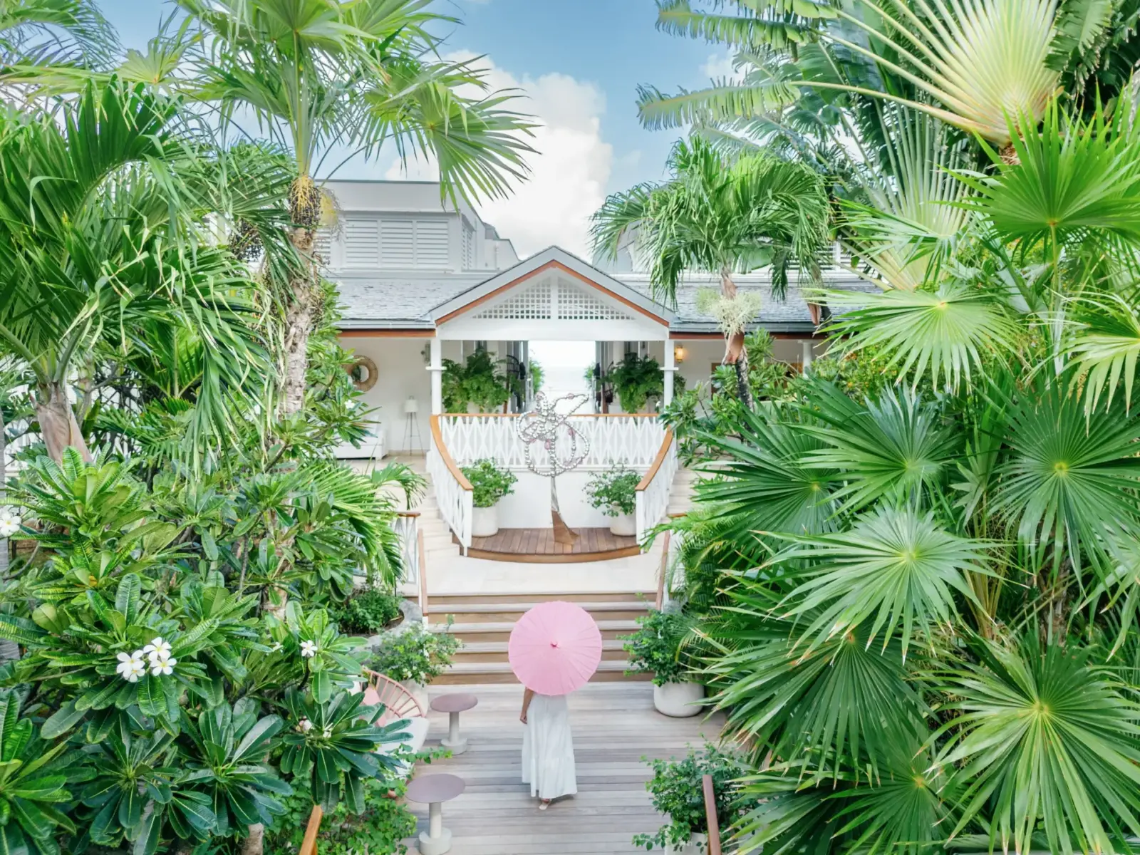 Indgangen til Cheval Blanc-St Barth, Caribien