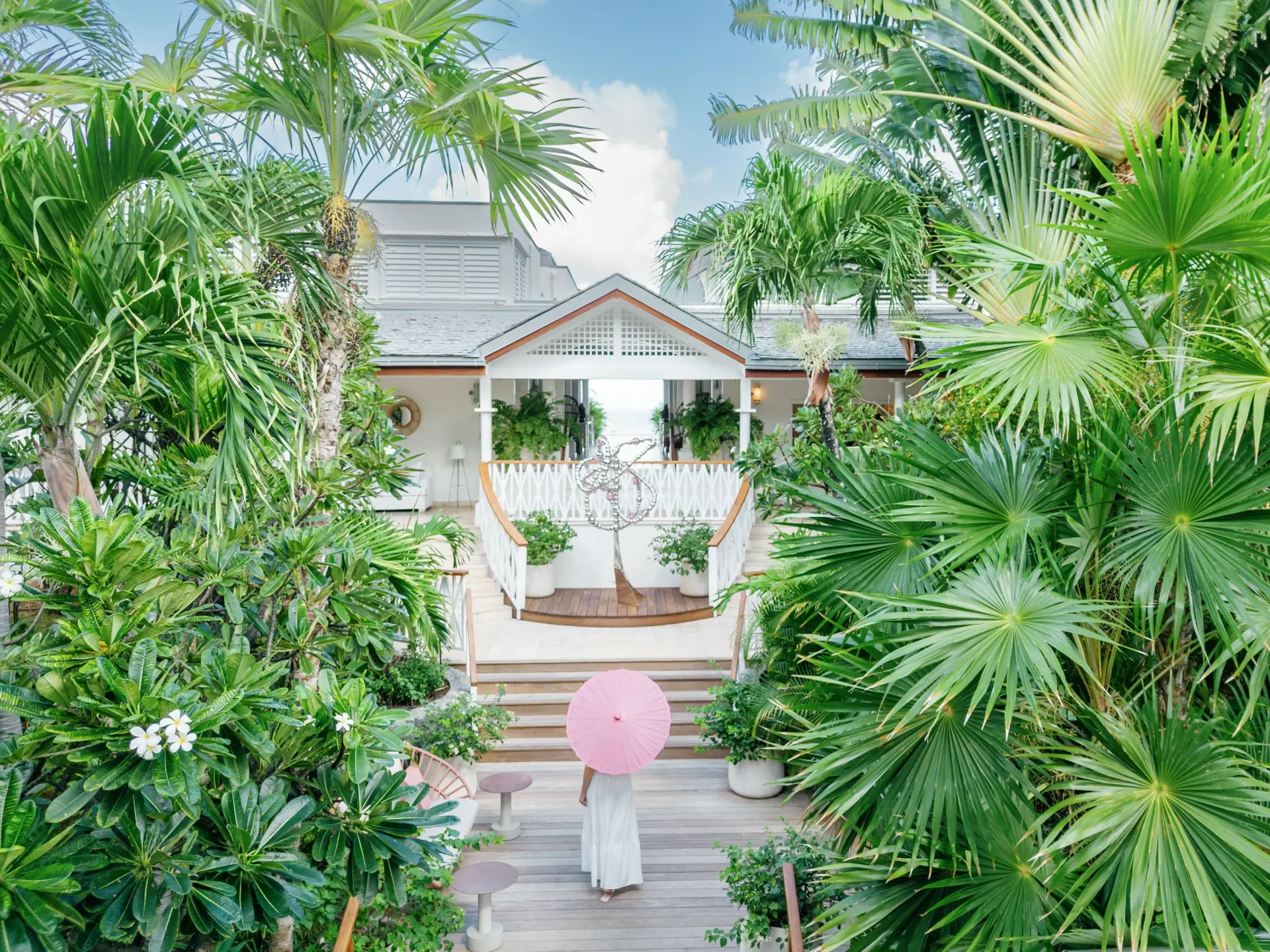Indgangen til Cheval Blanc-St Barth, Caribien