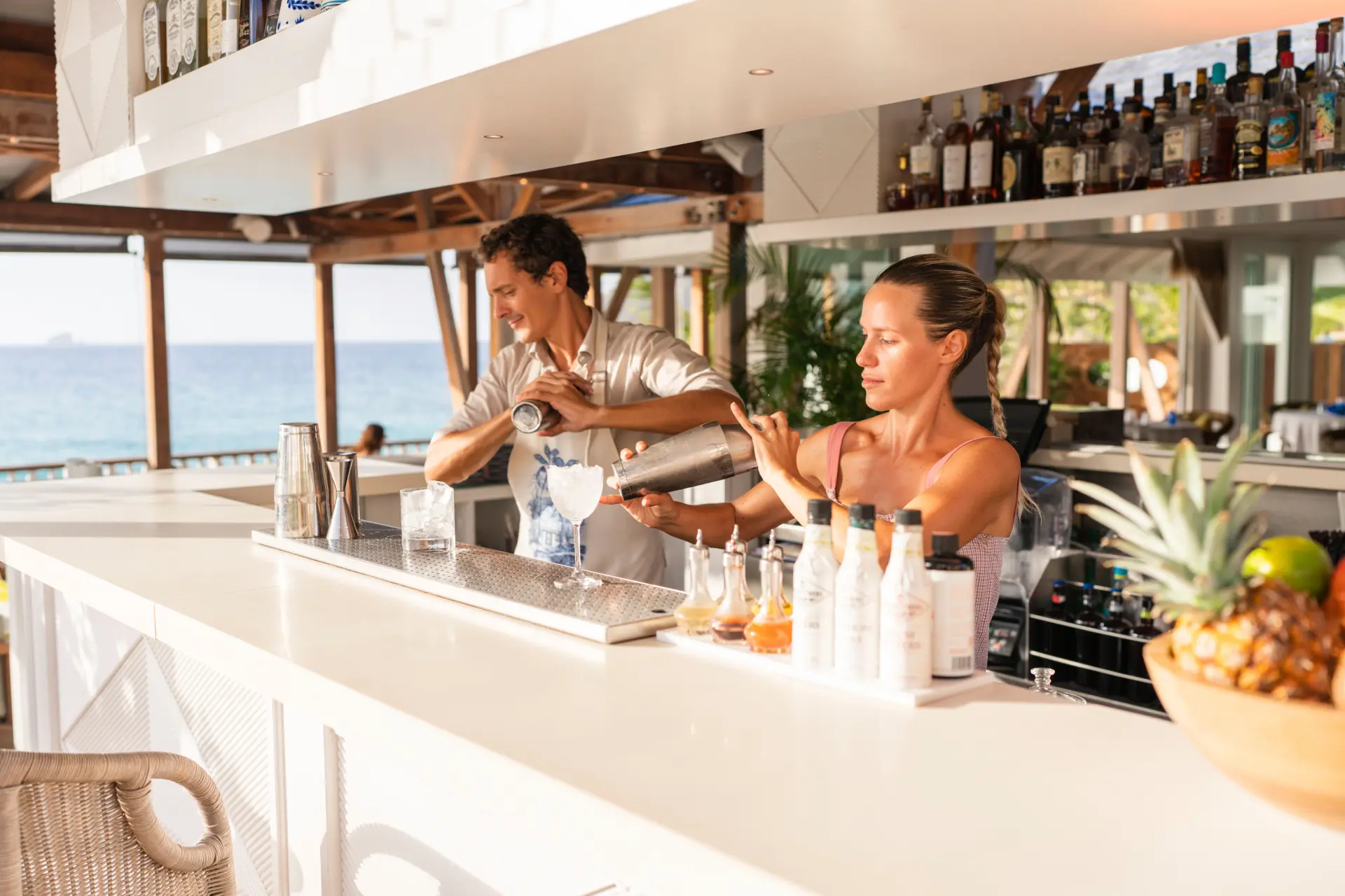 Strandbaren på Cheval Blanc-St Barth, Caribien