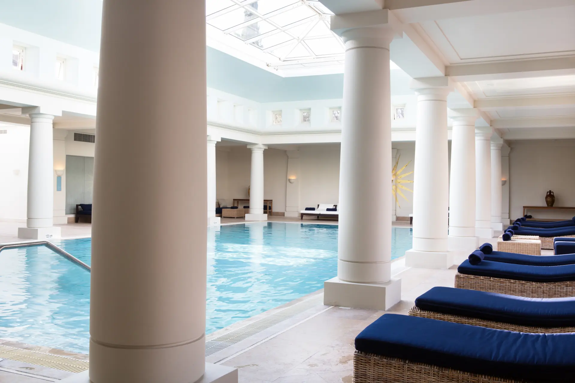Thalassa Spa og indendørs pool på Anassa, Cypern