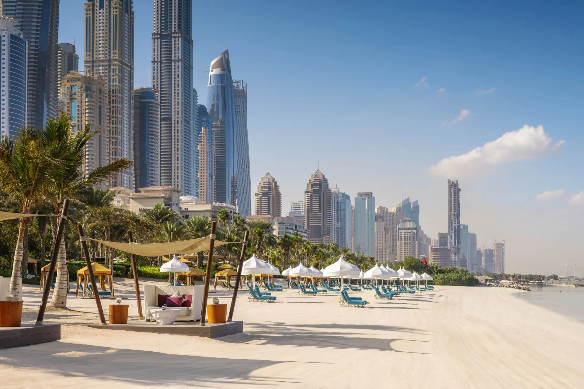 Strand og skyline på One&Only Royal Mirage, Dubai