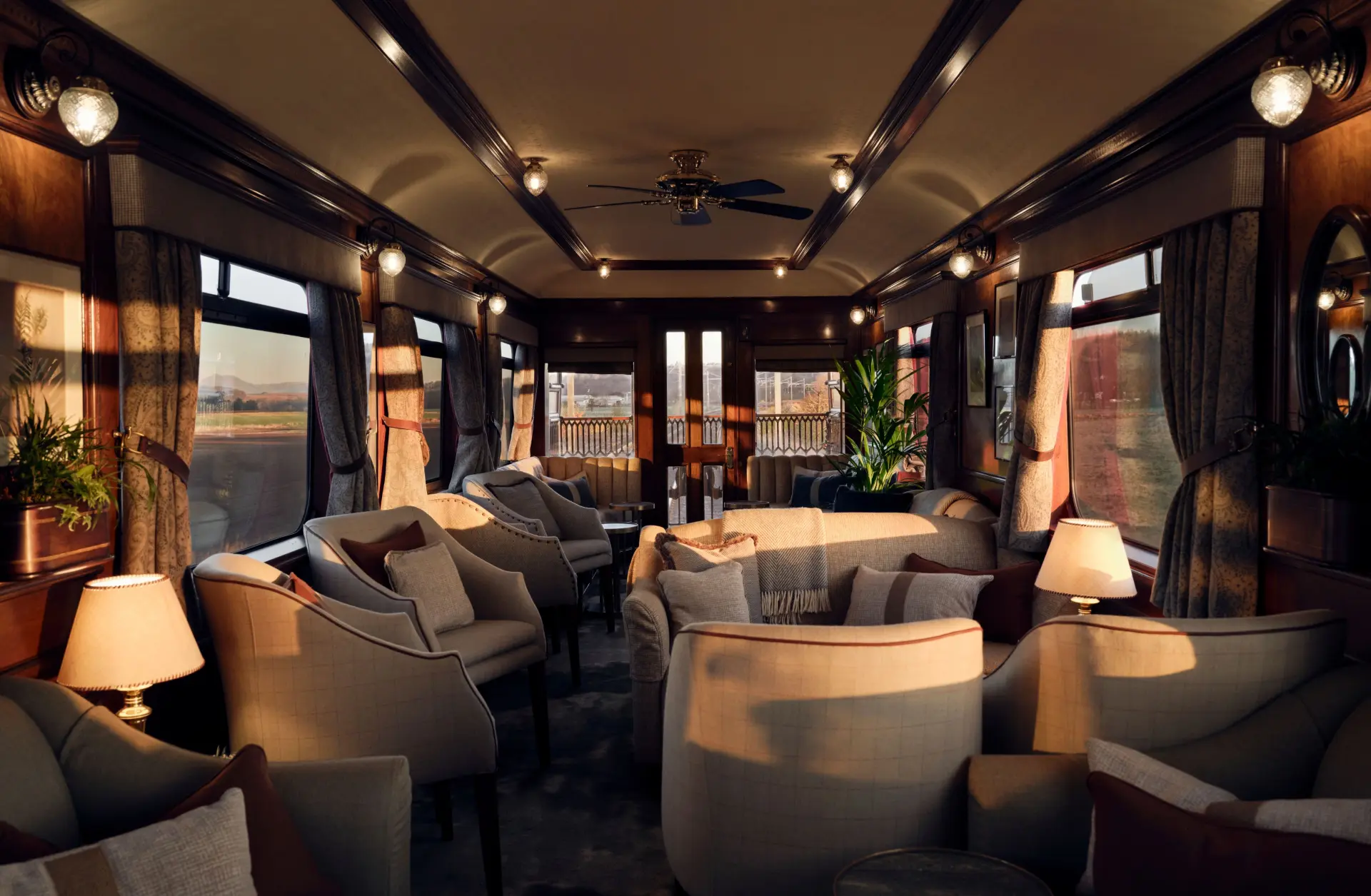 Lounge i Royal Scotsman, A Belmond Train, Europa, Skotland, Togrejser